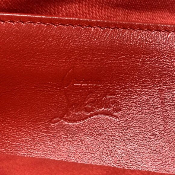 Auth CHRISTIAN LOUBOUTIN Peter Pouch Black Leather Clutch Bag - Picture 7 of 16